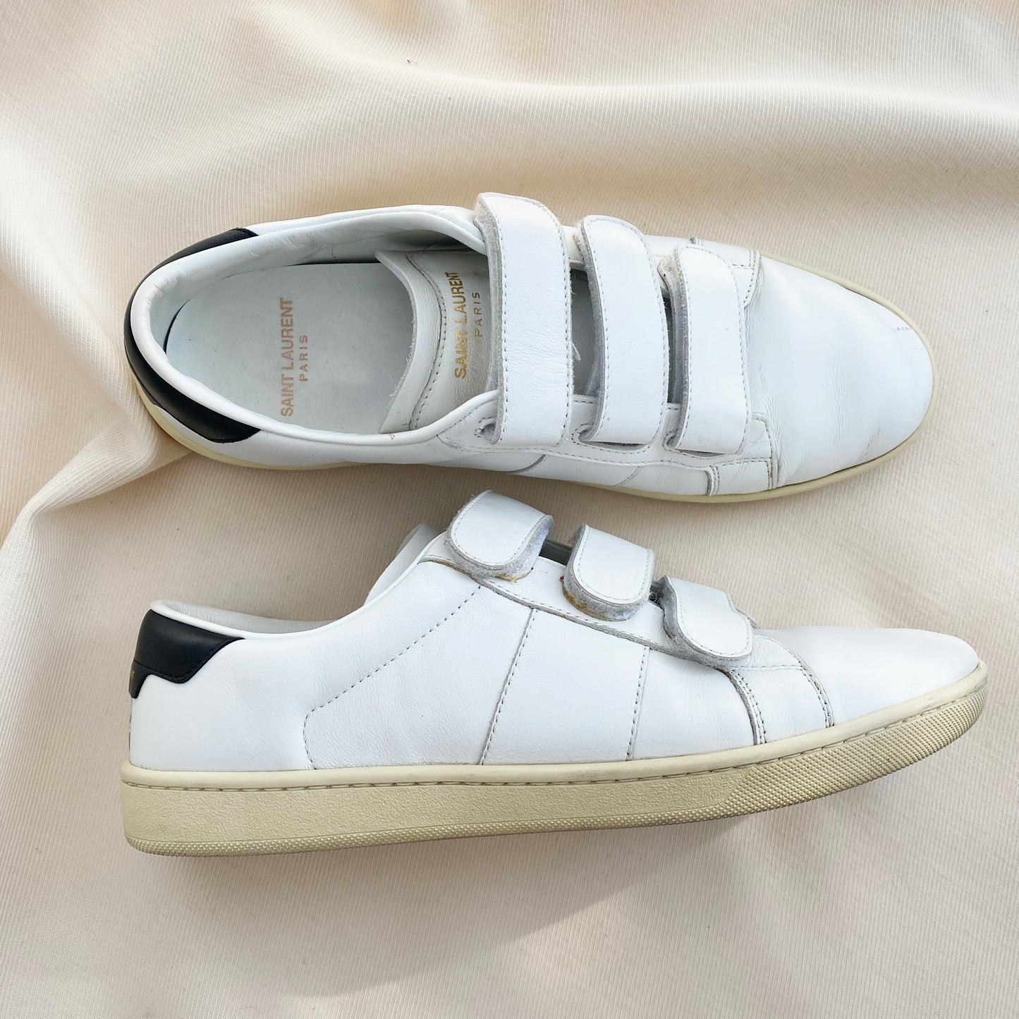 Saint Laurent Court Classic Velcro Sneaker, size 38 (fits like 38.5)