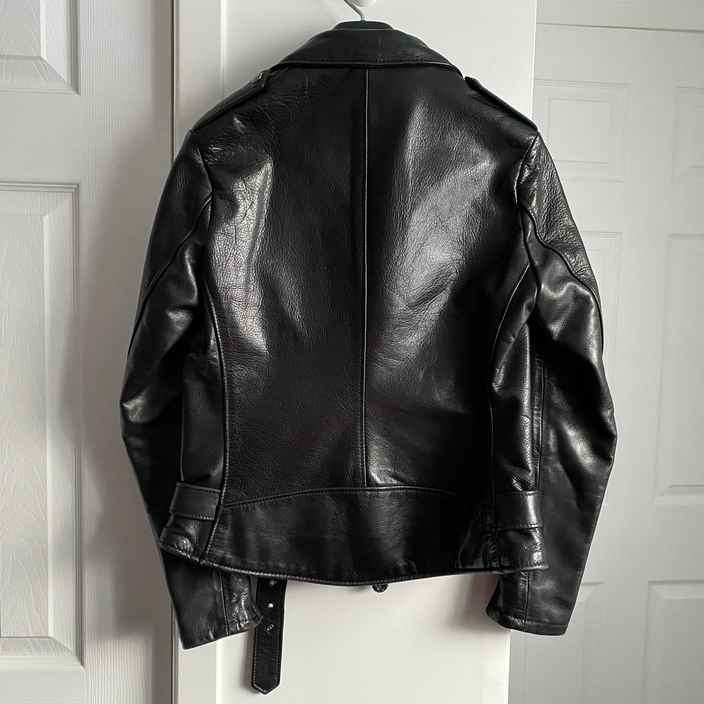 Schott NYC Black "Perfecto" Leather Jacket, size XS