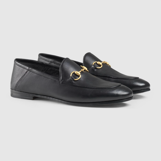 Gucci Black Leather Loafers, size 36.5