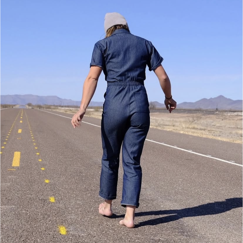Garbo "Hey Hey" Denim Jumpsuit, size 40 (fits like a US size 4)