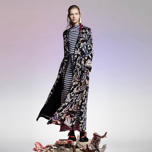 Forte_Forte Paisley Printed Velvet Duster, size "1" (size Small)