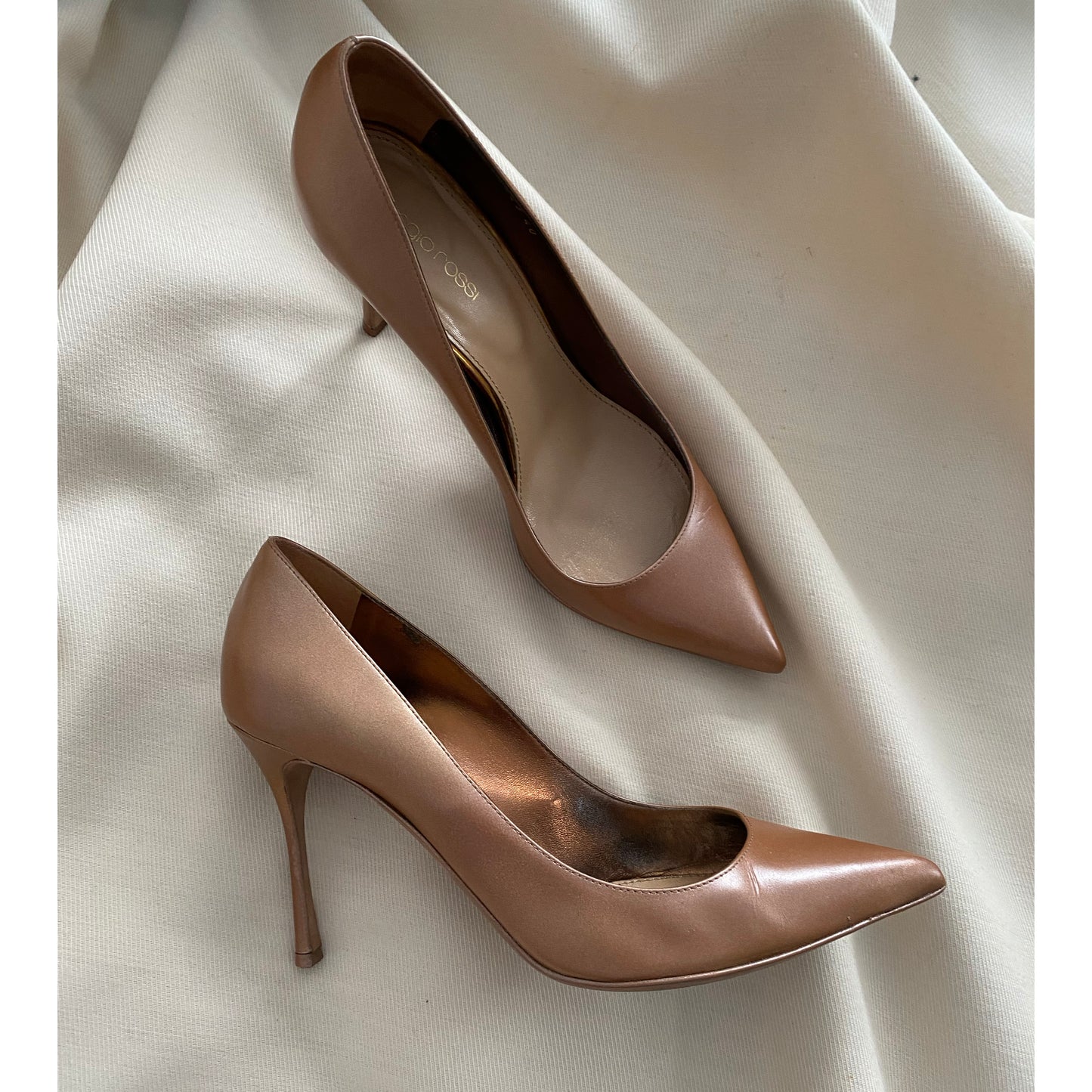 Escarpin Sergio Rossi Godiva Bronze, taille 40