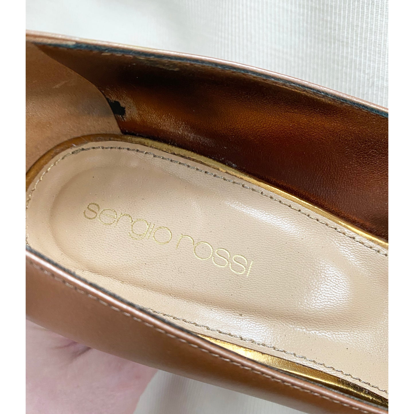 Escarpin Sergio Rossi Godiva Bronze, taille 40