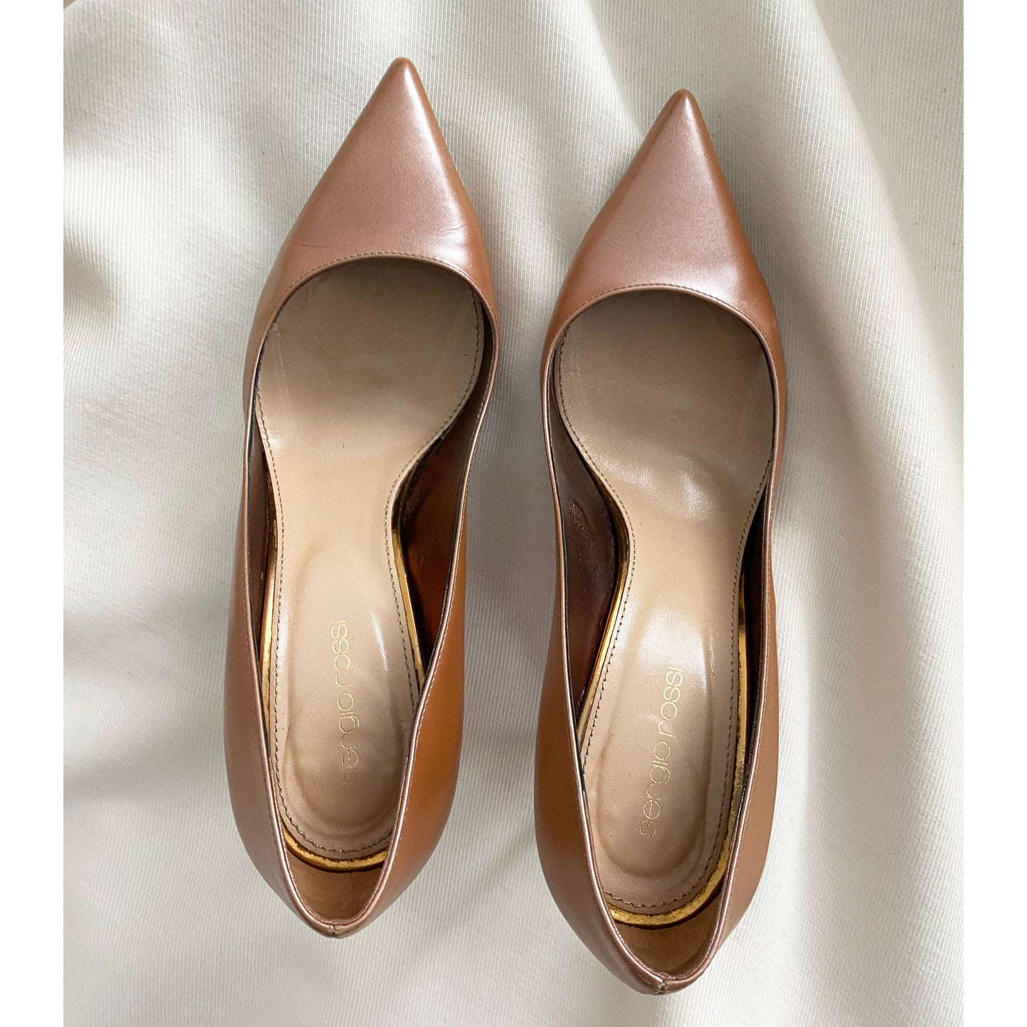 Sergio Rossi "Godiva" Bronze Pump, size 40