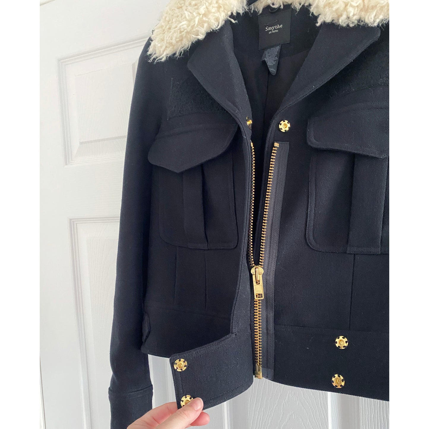 Smythe Military Jacket in Navy, size 4 (fits like size 2/4)