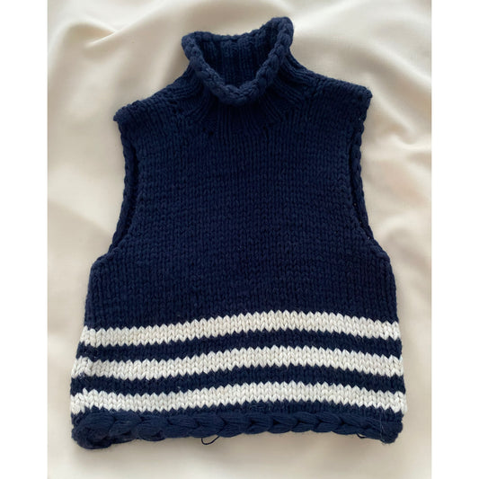 Smythe x Augden Navy Sleeveless Knit, Size Small