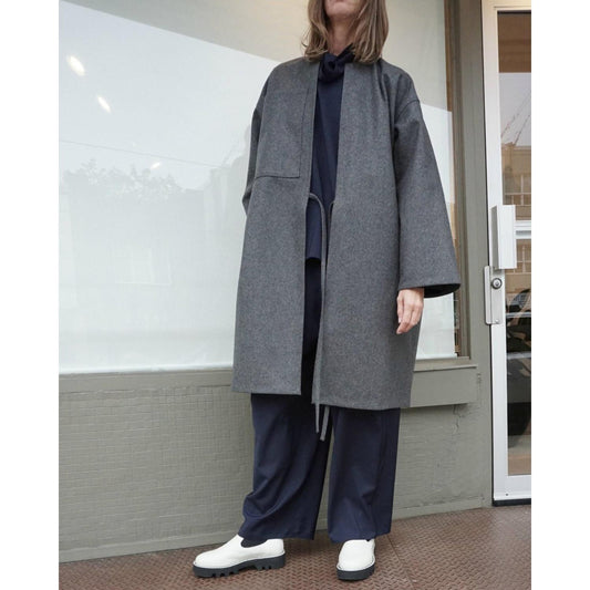 Sofie D'Hoore "Carol" Wrap Coat in "Graphite Melange", size 38 (fits Medium ish?)