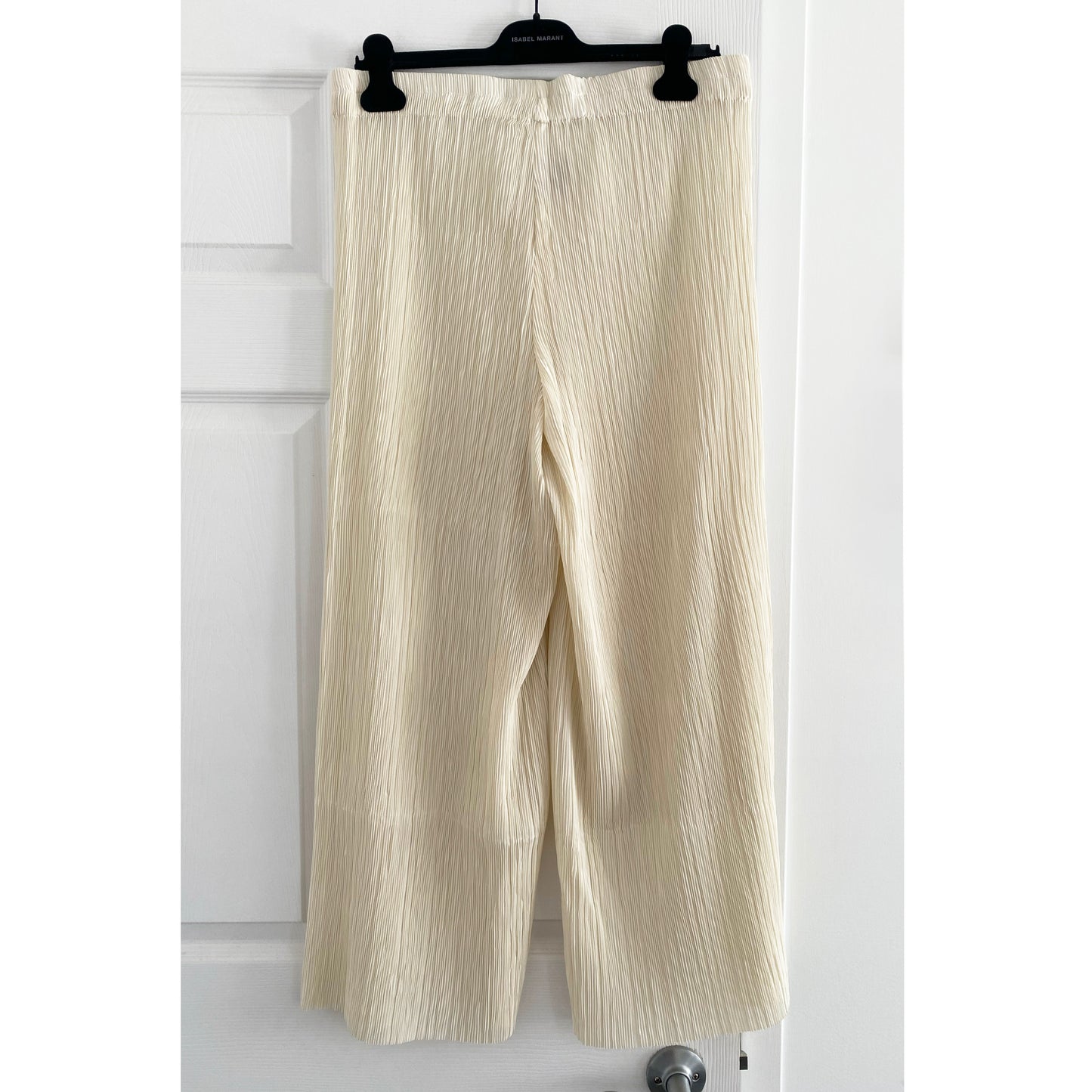 St. Agni Pleated Pants in Ivory, size XL