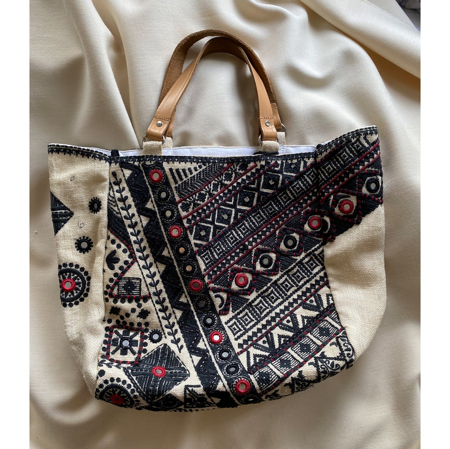 Star Mela Embroidered Tote Bag