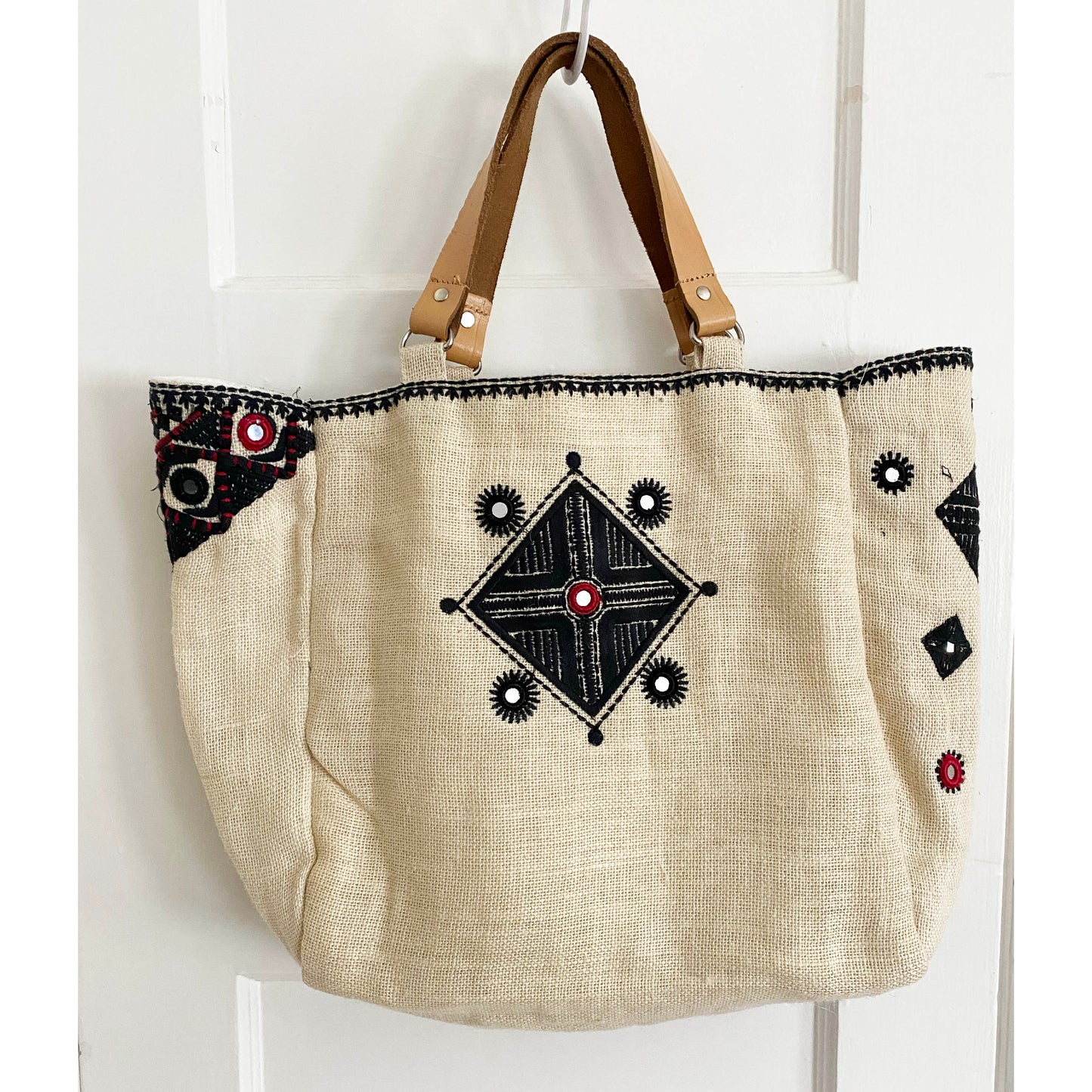 Star Mela Embroidered Tote Bag