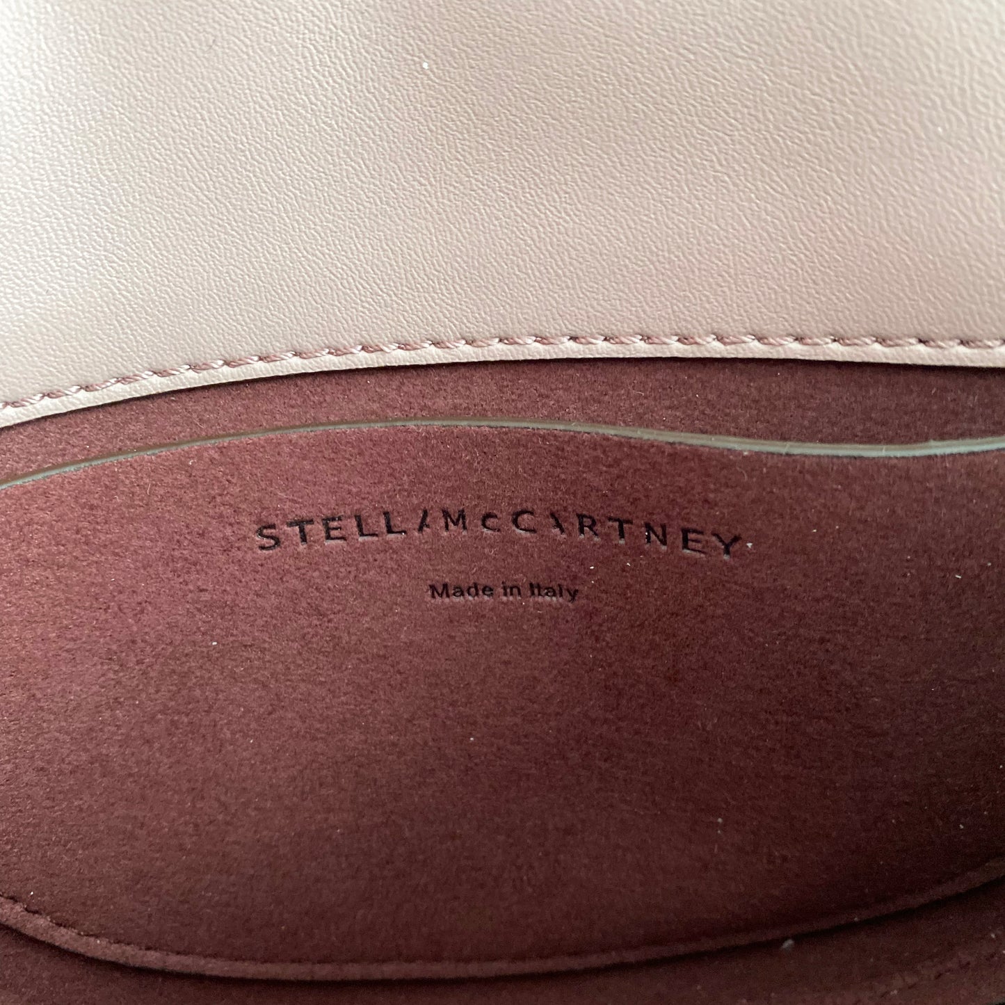 Stella McCartney Half Moon Logo Shoulder Bag in Shell Pink