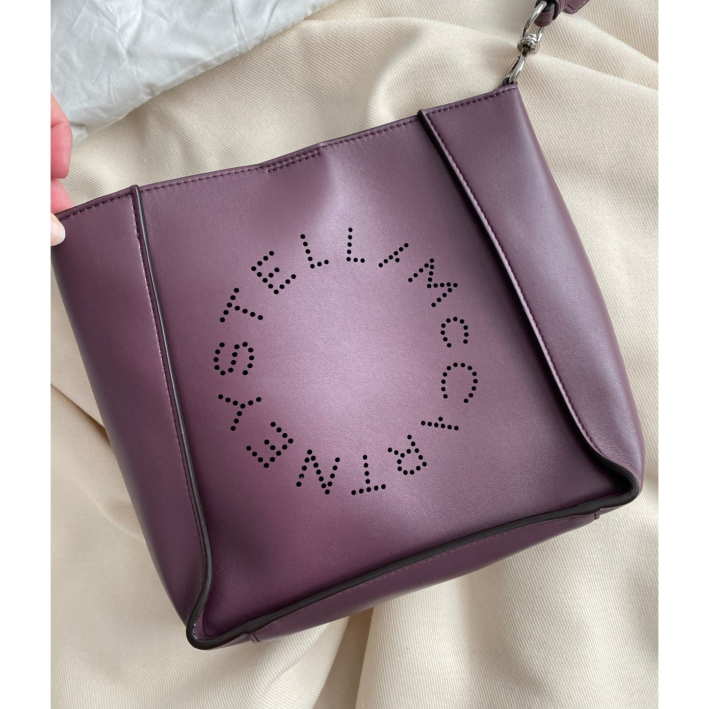 Stella McCartney Crossbody Logo Bag in Plum