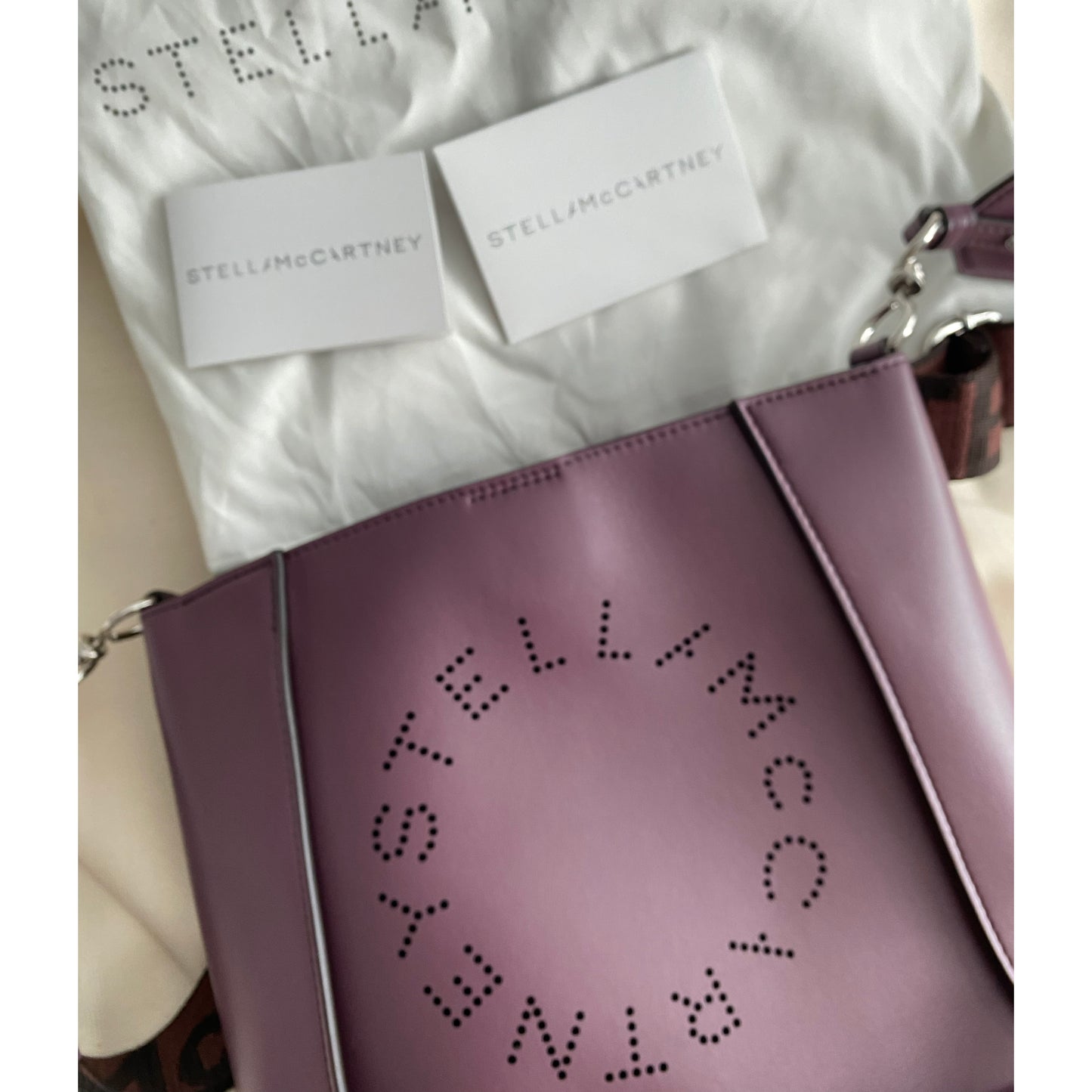 Stella McCartney Crossbody Logo Bag in Plum