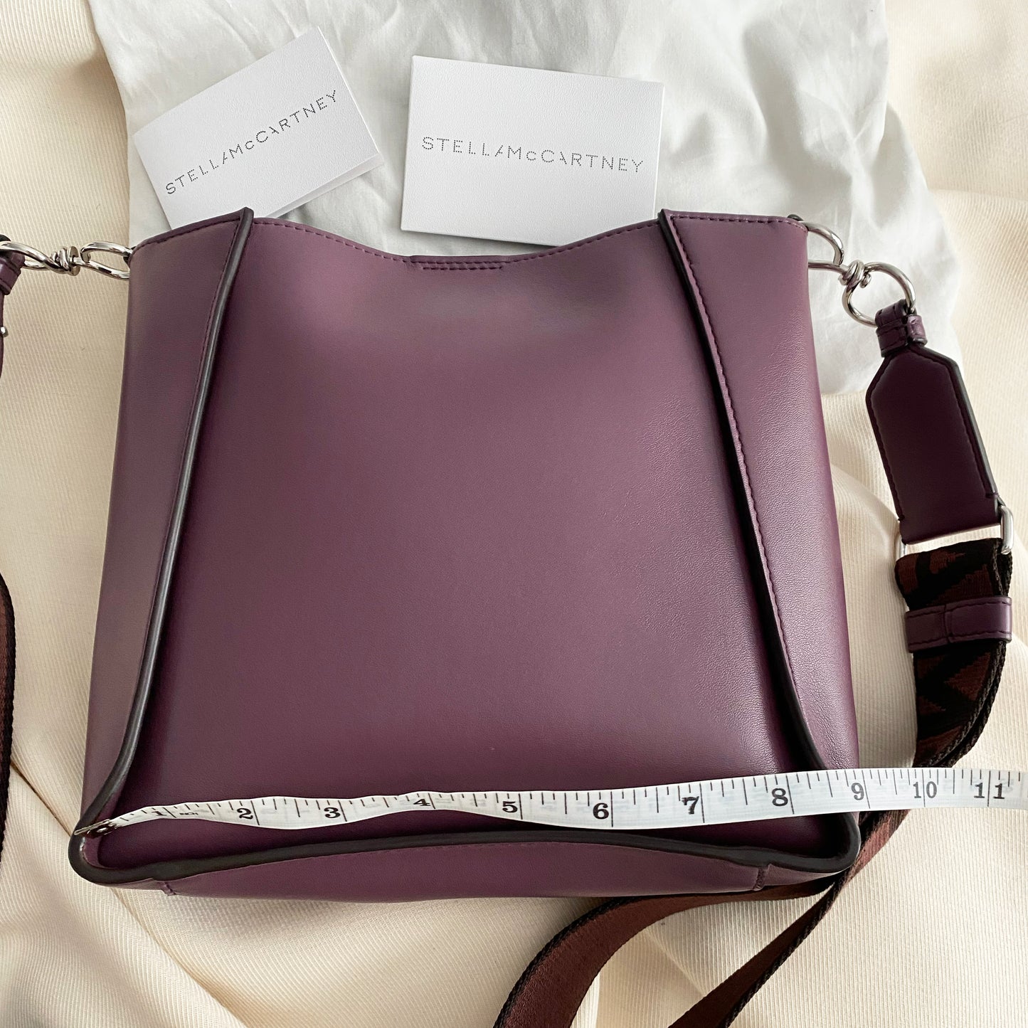 Stella McCartney Crossbody Logo Bag in Plum