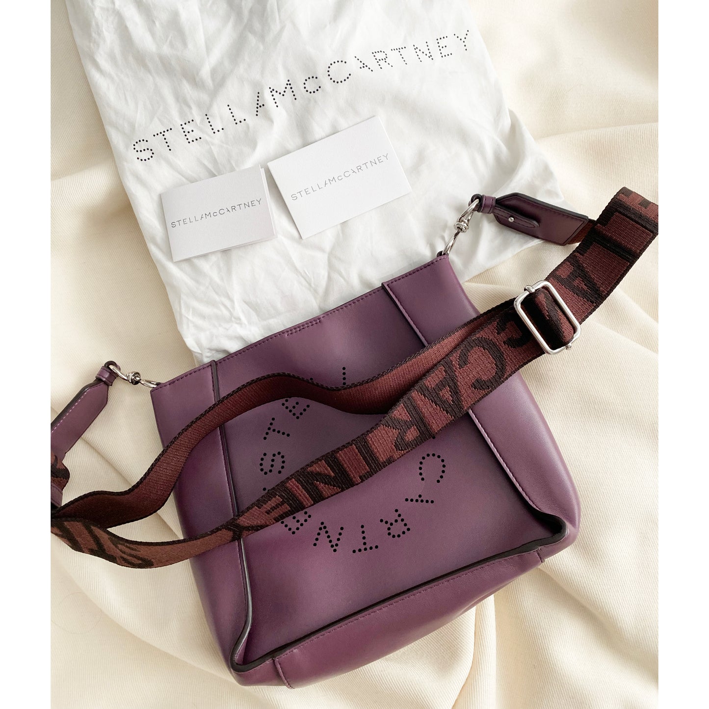 Stella McCartney Crossbody Logo Bag in Plum