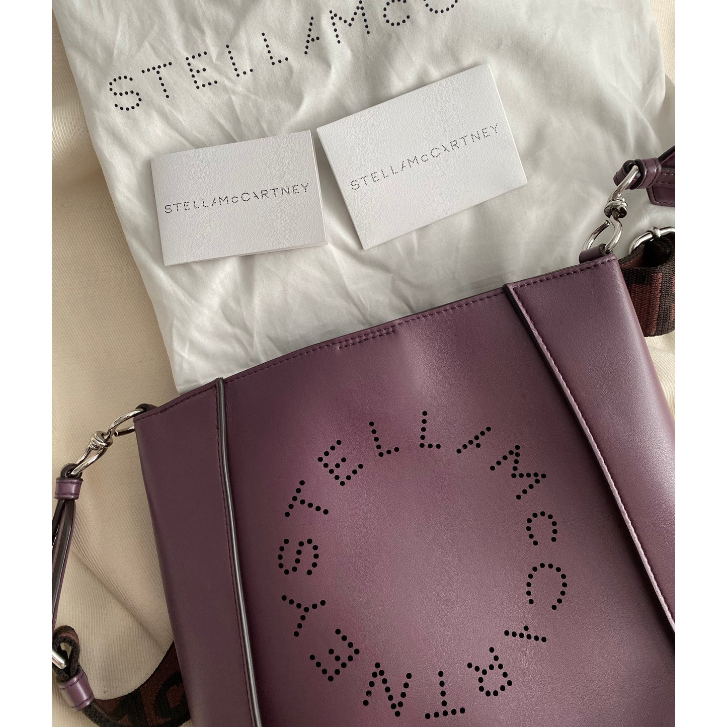 Stella McCartney Crossbody Logo Bag in Plum