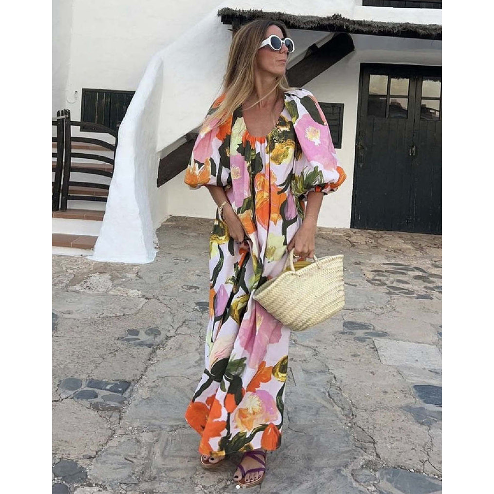 Stine Goya "Teresa" Floral Print Midi Dress, size Small