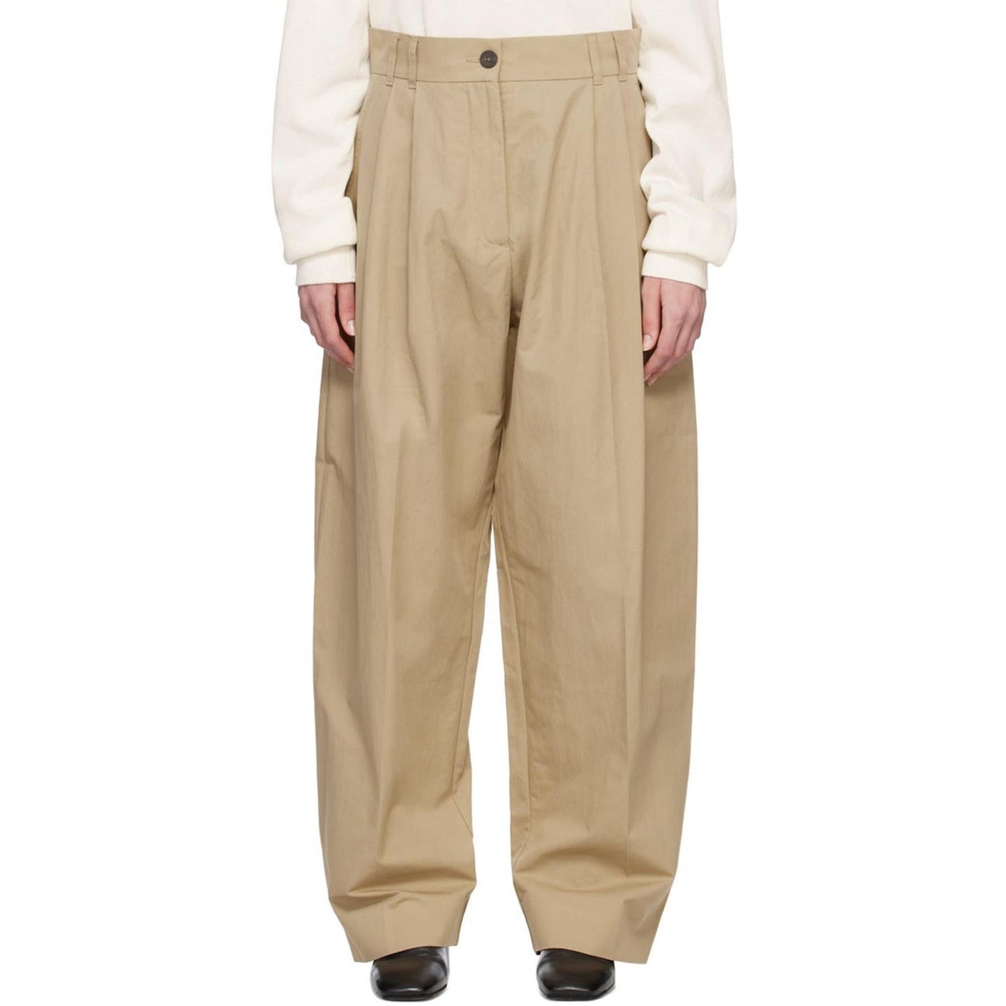 Studio Nicholson "Nika" Pant in Sand, size "1" (fits S-M) ** Hemmed **