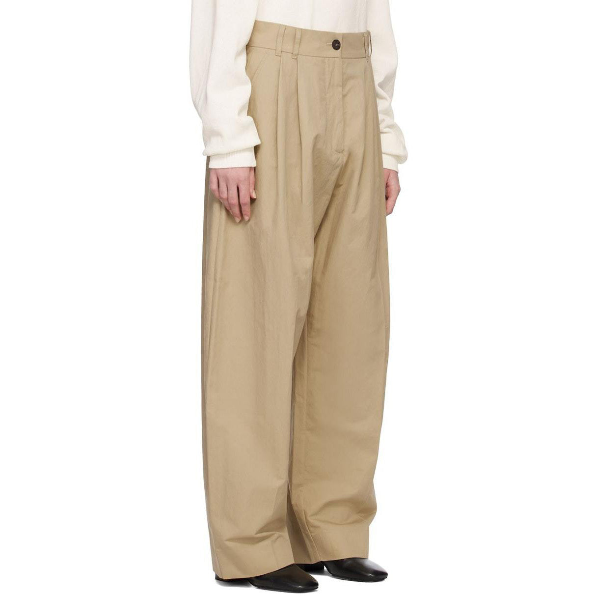 Studio Nicholson "Nika" Pant in Sand, size "1" (fits S-M) ** Hemmed **