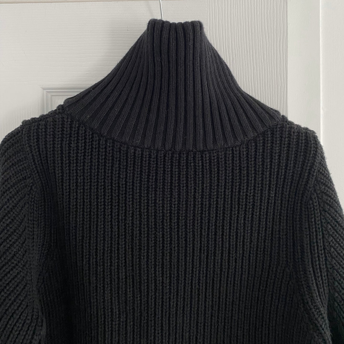 Stylein "Alain" Ribbed Knit Sweater in Black, size XS