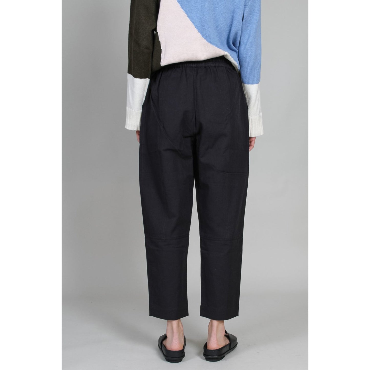 Apiece Apart Cotton/Linen "Surf" Pants in Black, size Large