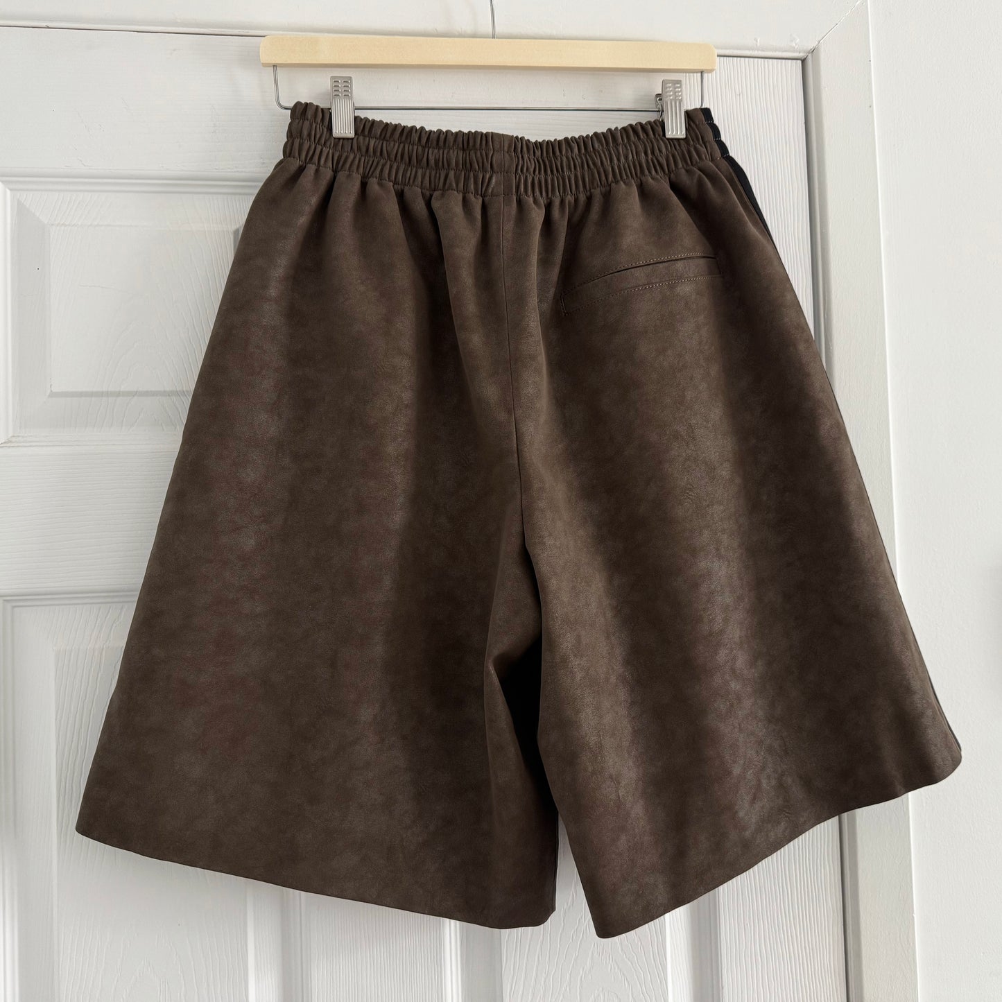 System Faux Suede Shorts in Brown, size 46IT