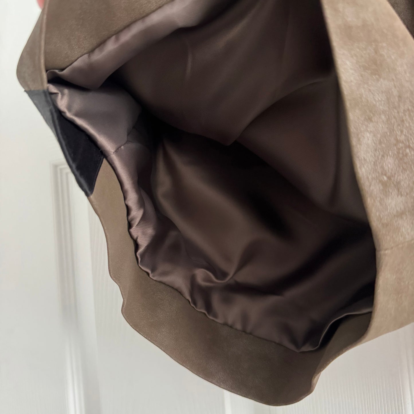 System Faux Suede Shorts in Brown, size 46IT