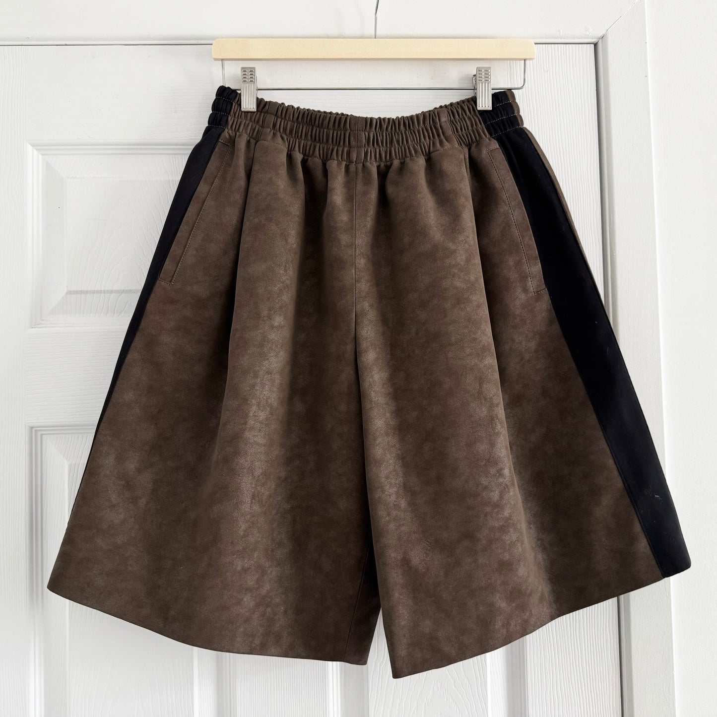 System Faux Suede Shorts in Brown, size 46IT