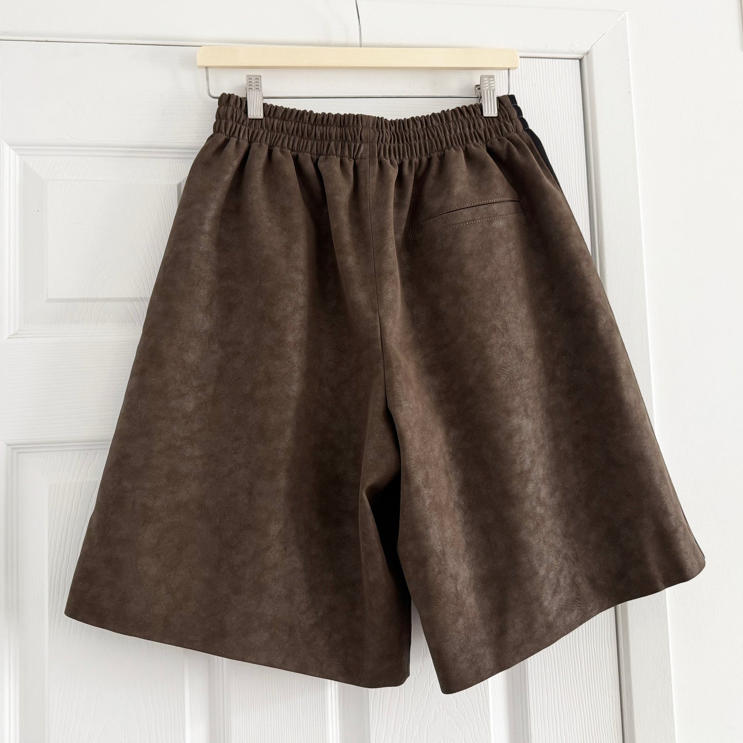 System Faux Suede Shorts in Brown, size 46IT