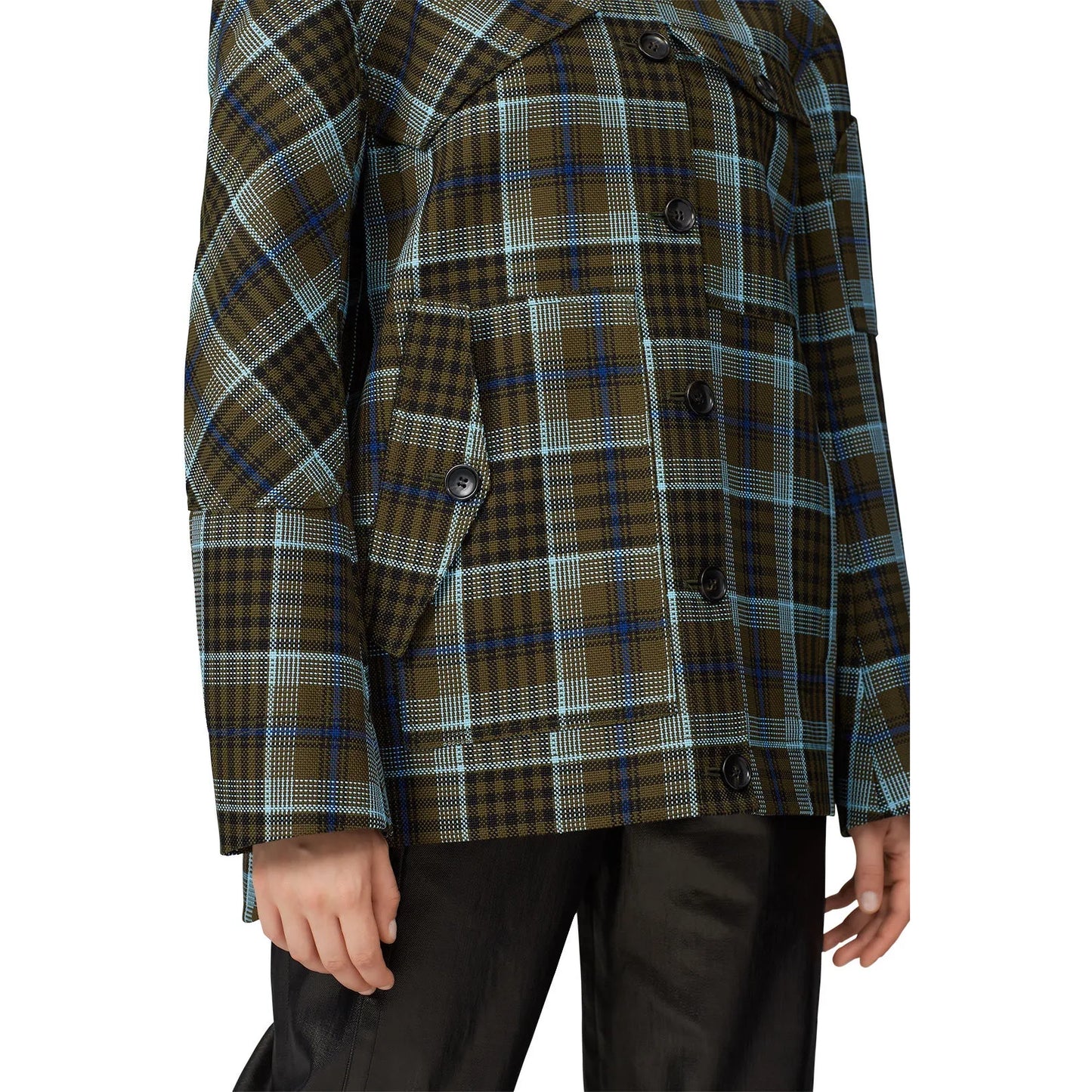 Tibi Spencer Plaid Workmans Jacket, size Medium