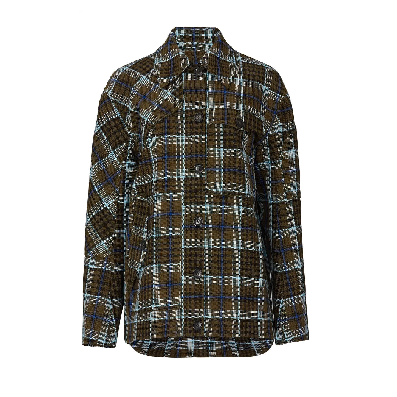 Tibi Spencer Plaid Workmans Jacket, size Medium