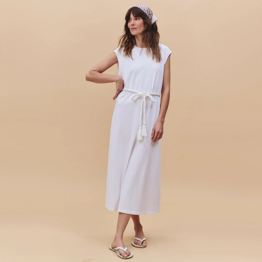 THE GREAT "The Square" Tee-Shirt Dress in White, size "1" (size small)