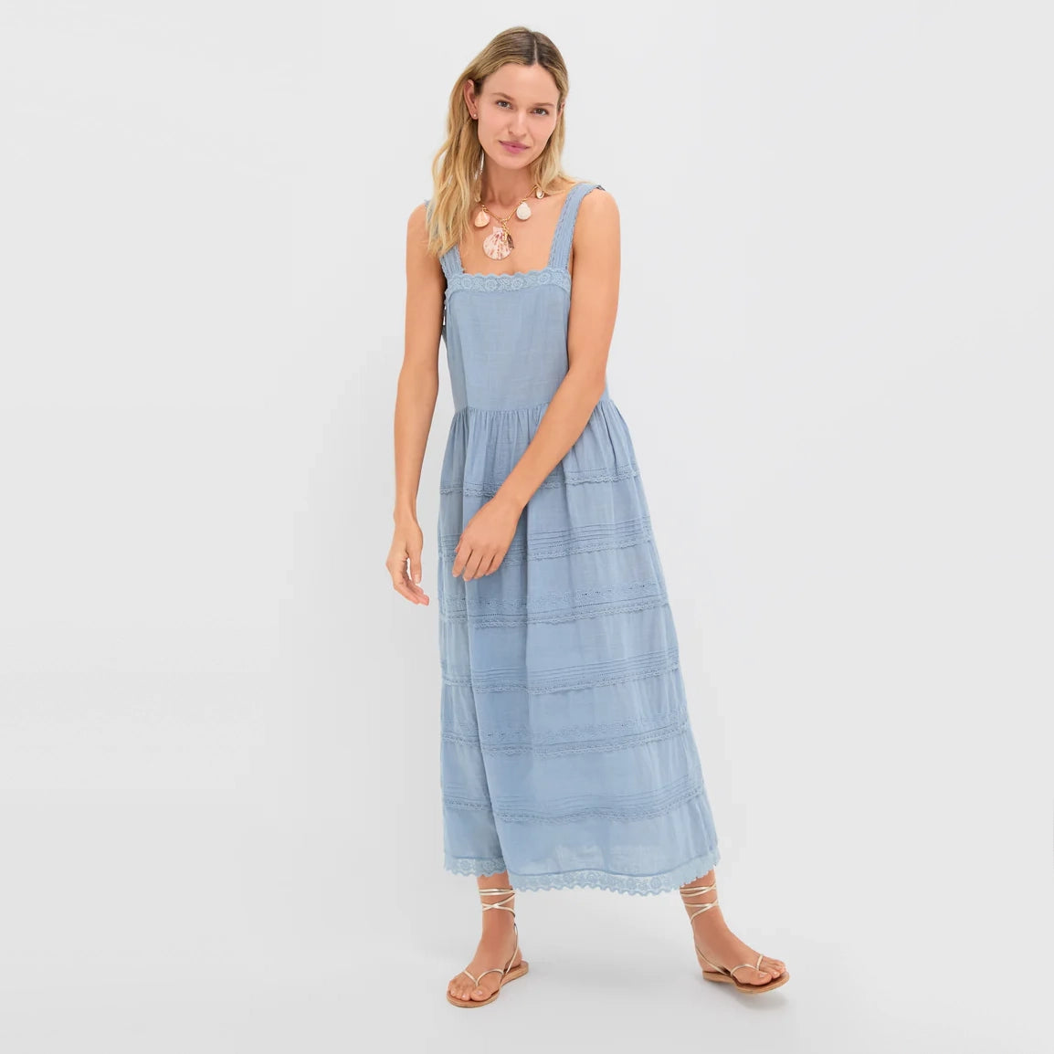 THE GREAT "Reverie" Dress in Pale Blue, size "3" (fits 8/10 ish)