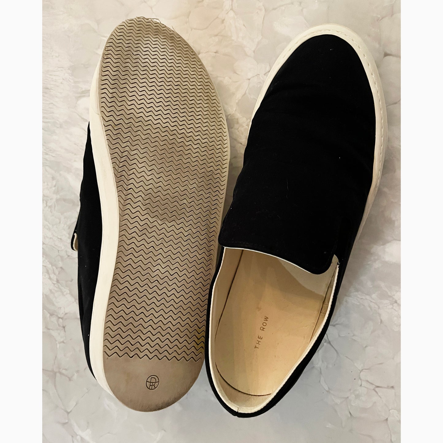 The Row Slip on Canvas Sneakers in Black, size 38.5