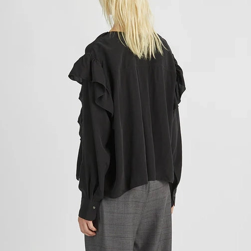 Isabel Marant Etoile "Welby" Top in Black, size 34 (size Small)