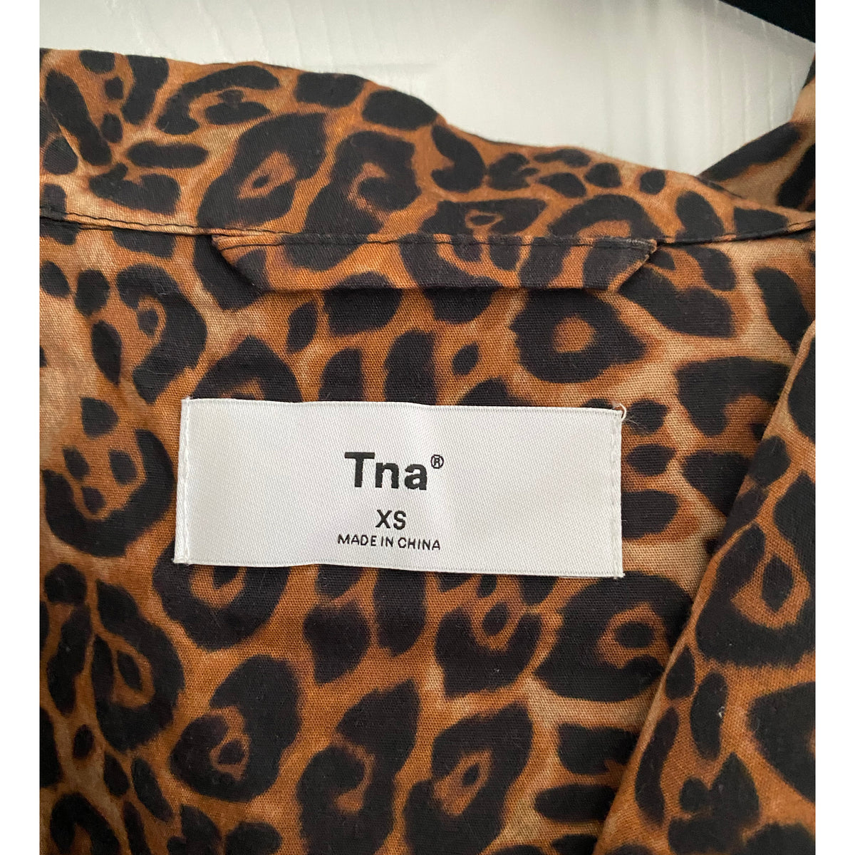 Chemise oversize à imprimé léopard TNA, taille XS
