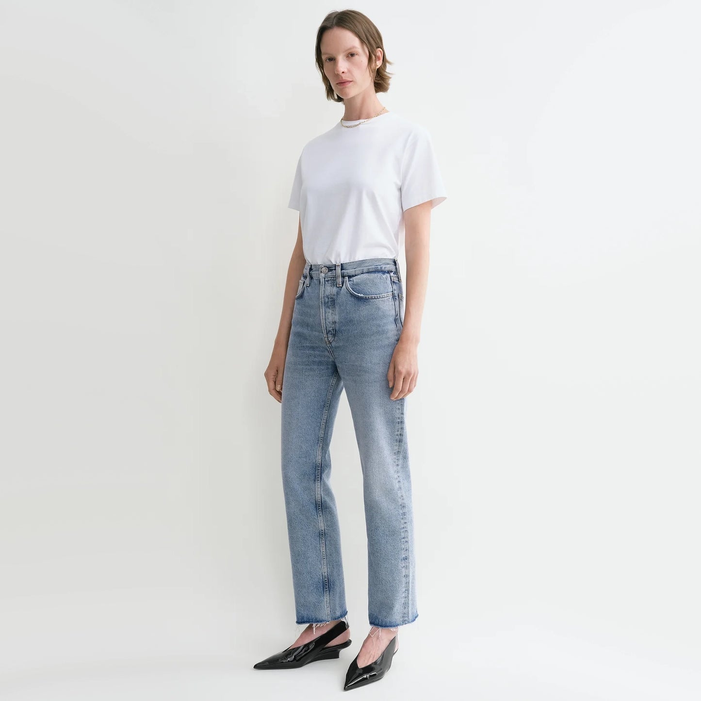 Toteme "Classic Cut" Jeans in "Worn Blue", size 27