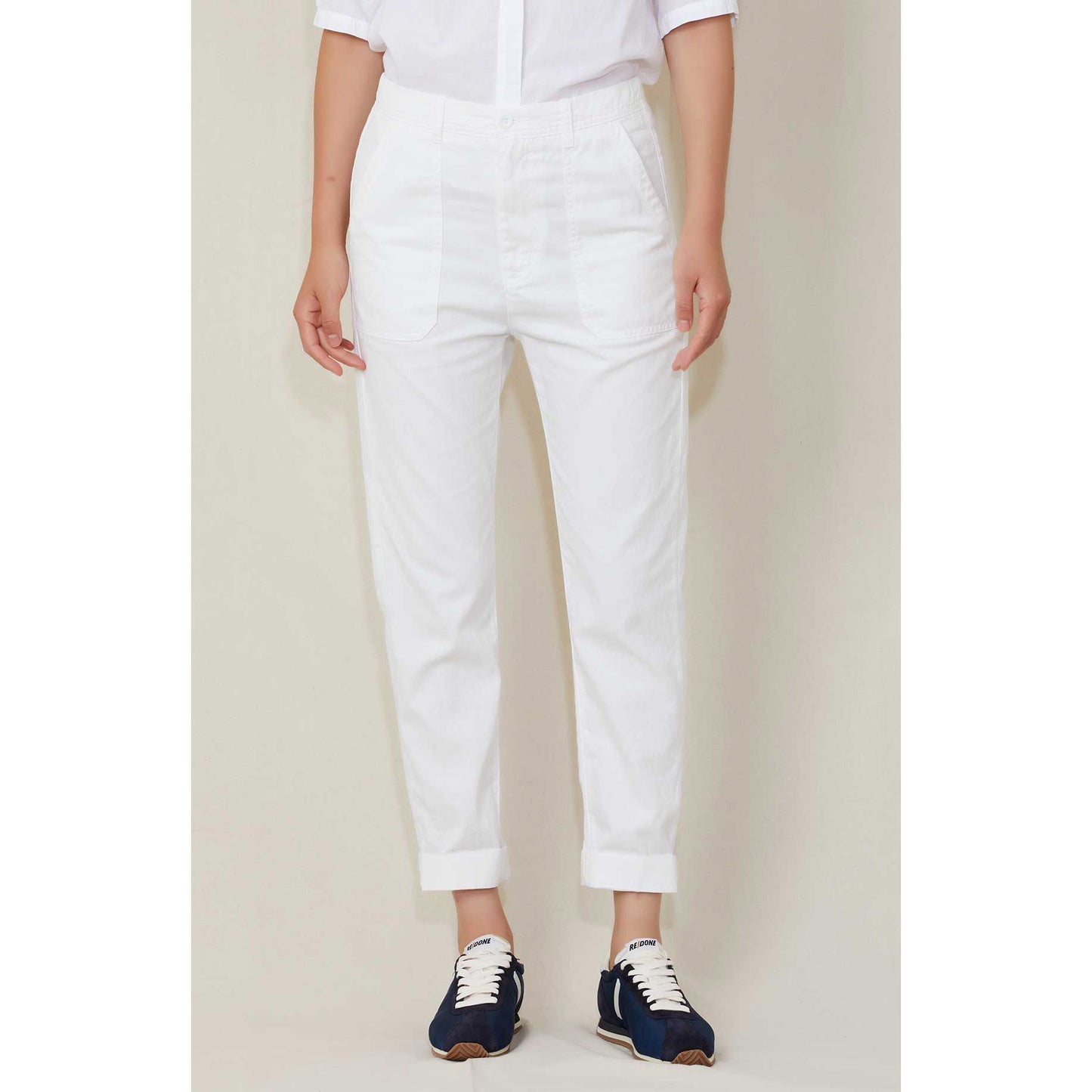 Pantalon utilitaire blanc Xirena, taille Large