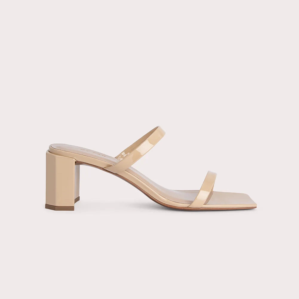 By Far "Tanya" Sandals in Nude Patent, size 37