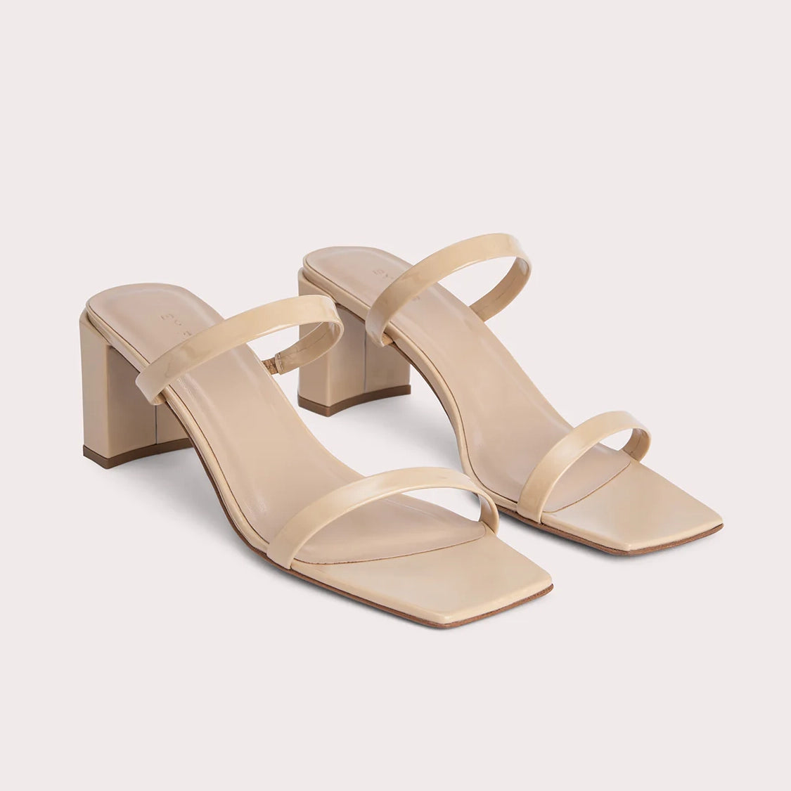 By Far "Tanya" Sandals in Nude Patent, size 37