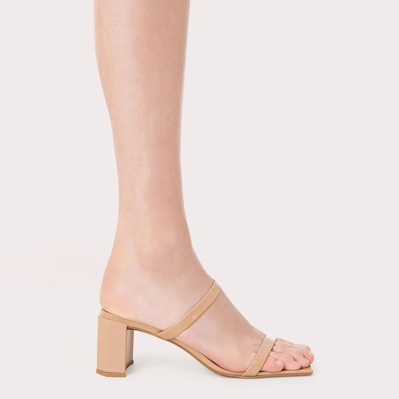 By Far "Tanya" Sandals in Nude Patent, size 37