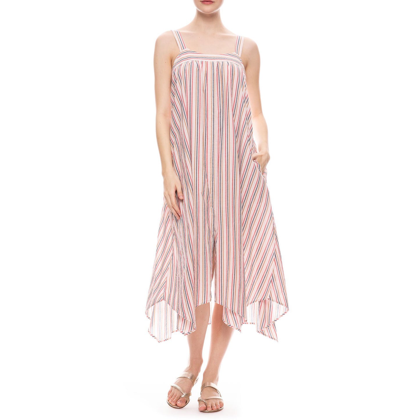 Xirena "Tatum" Striped Dress in Pink/Natural, size Small