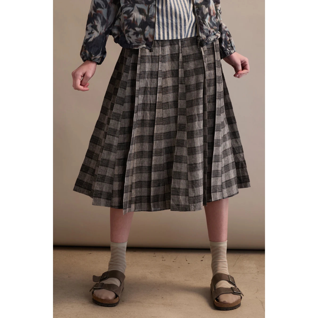 Comrags "Calamity" Pleated Plaid Skirt, size XS