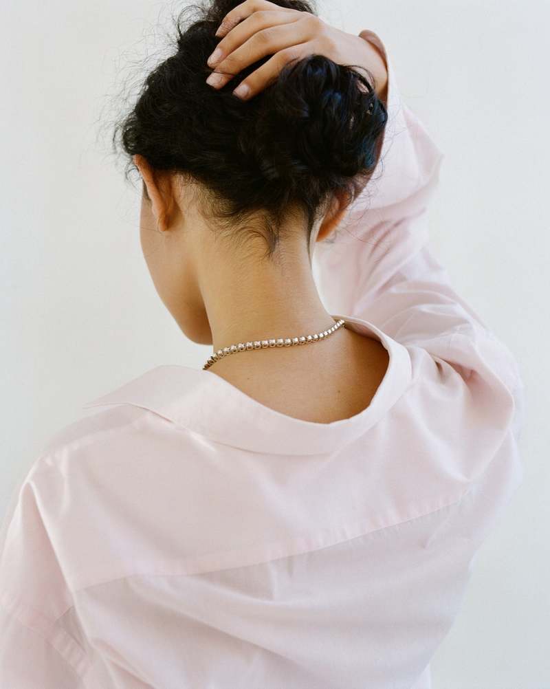 Annika Inez "Tennis" Necklace in Silver