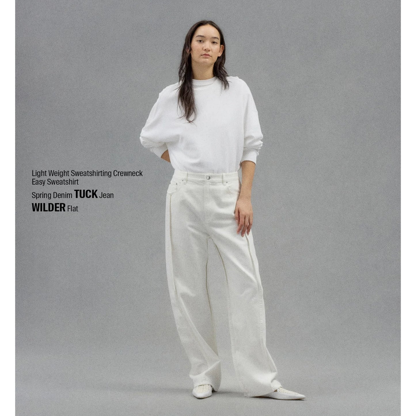 Tibi "Tuck Denim" Jeans in White, size 32