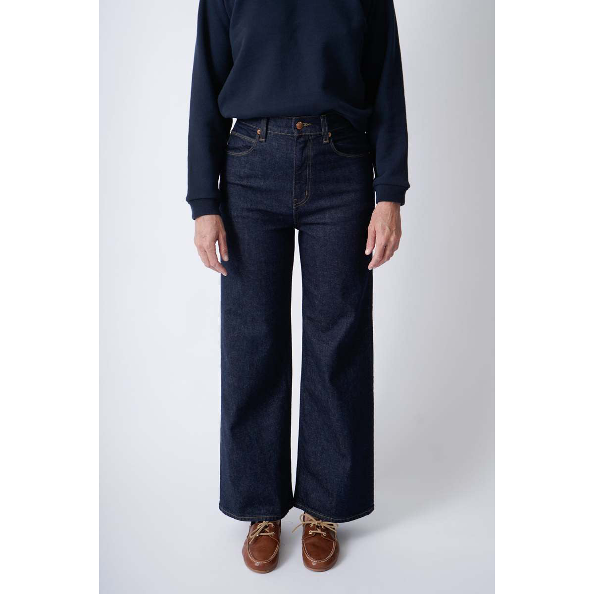 Jamie Haller "The Wide A-Leg" Jean in Dark Denim, size 27