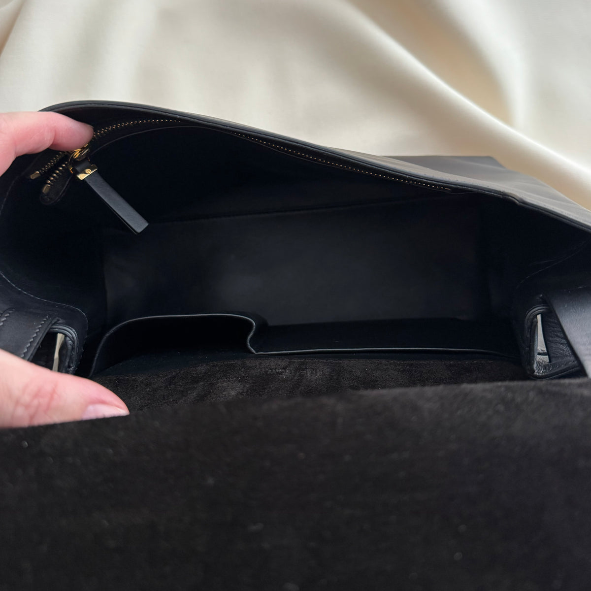 The Row "Sidekick" Bag in Black