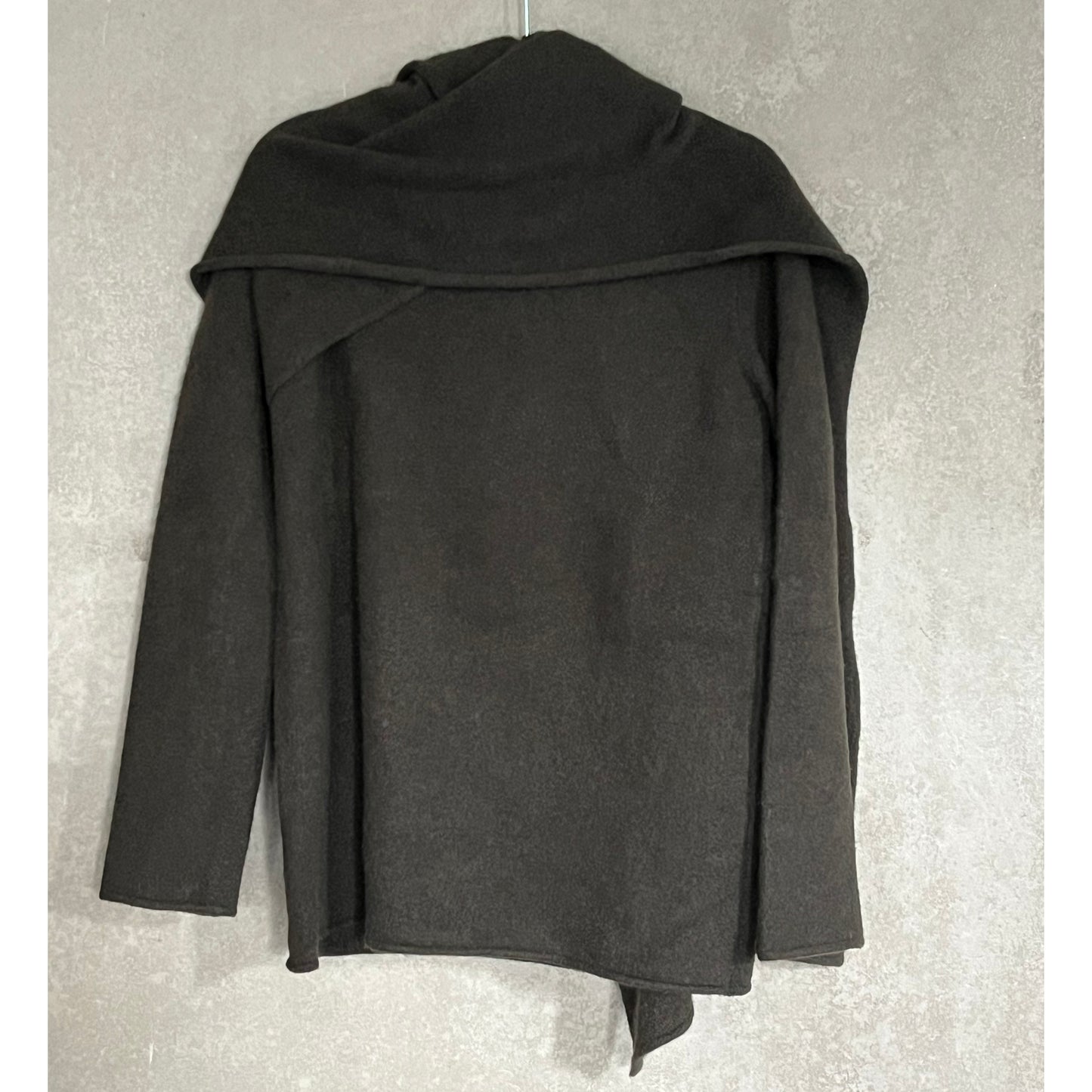 THE ROW "Merriah" Scarf-neck Long-sleeve Cashmere-blend Sweater In Dark Olive, Size Small