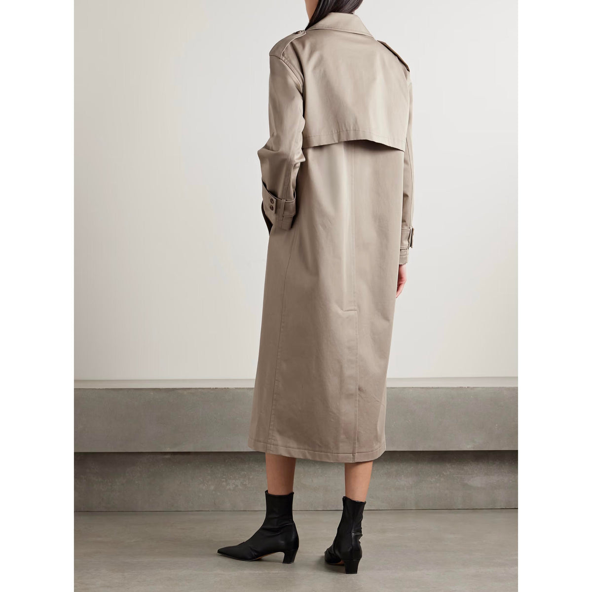 Theory Oversize Double Breasted Trench Coat, size Medium