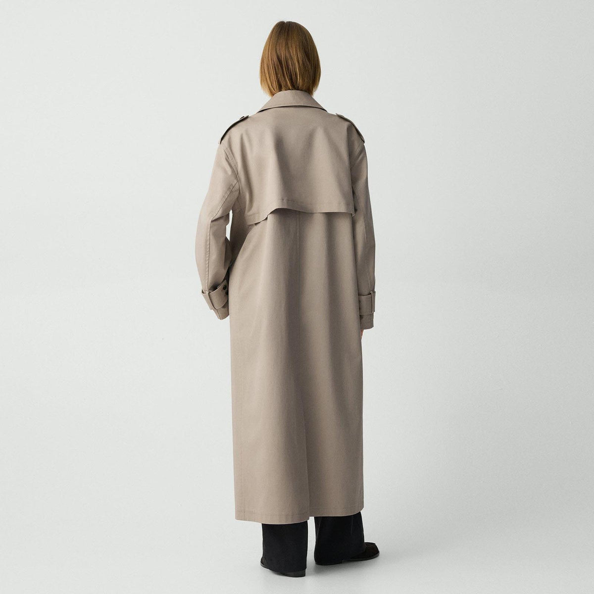 Theory Oversize Double Breasted Trench Coat, size Medium